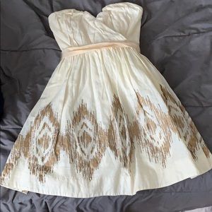 Cream and gold dress